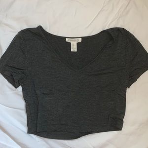 dark grey crop top